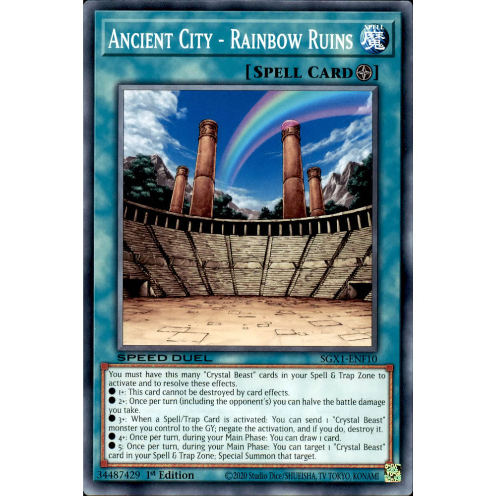 Ancient City - Rainbow Ruins SGX1-ENF10 Yu-Gi-Oh! Card from the Speed Duel GX: Duel Academy Box Set