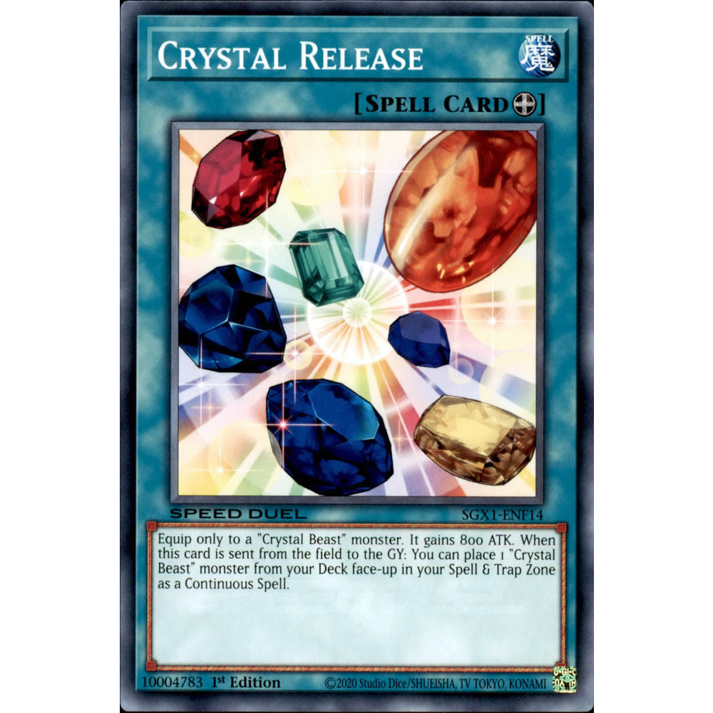 Crystal Release SGX1-ENF14 Yu-Gi-Oh! Card from the Speed Duel GX: Duel Academy Box Set