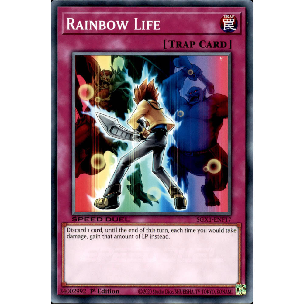 Rainbow Life SGX1-ENF17 Yu-Gi-Oh! Card from the Speed Duel GX: Duel Academy Box Set