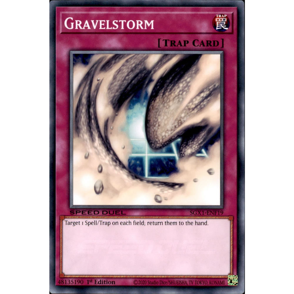 Gravelstorm SGX1-ENF19 Yu-Gi-Oh! Card from the Speed Duel GX: Duel Academy Box Set