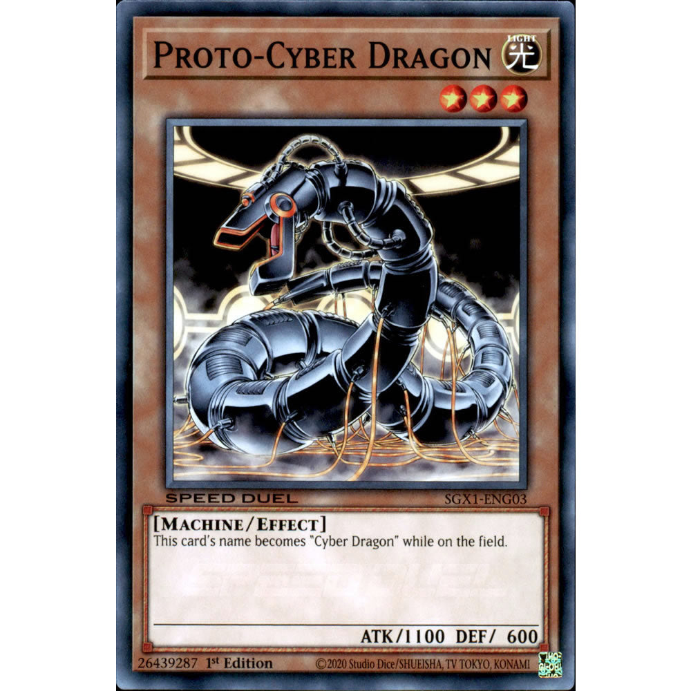 Proto-Cyber Dragon SGX1-ENG03 Yu-Gi-Oh! Card from the Speed Duel GX: Duel Academy Box Set