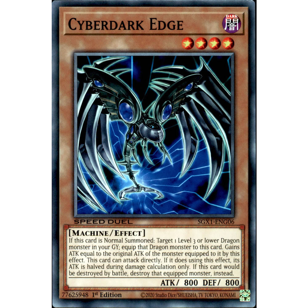 Cyberdark Edge SGX1-ENG06 Yu-Gi-Oh! Card from the Speed Duel GX: Duel Academy Box Set