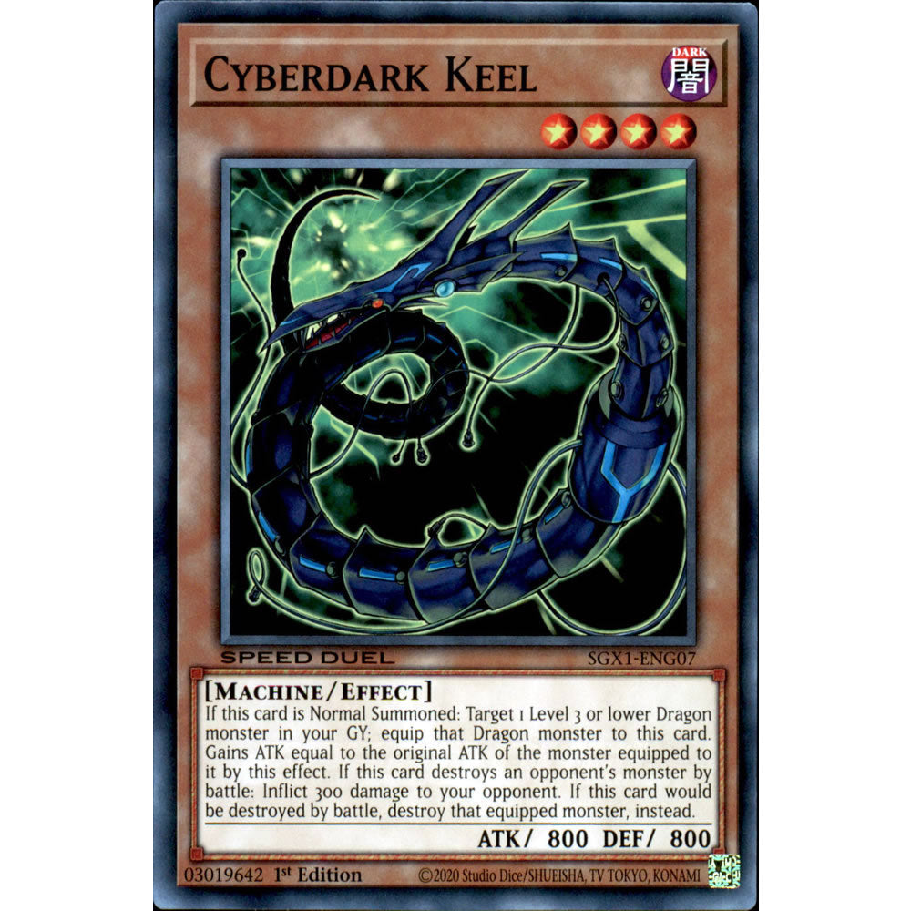 Cyberdark Keel SGX1-ENG07 Yu-Gi-Oh! Card from the Speed Duel GX: Duel Academy Box Set