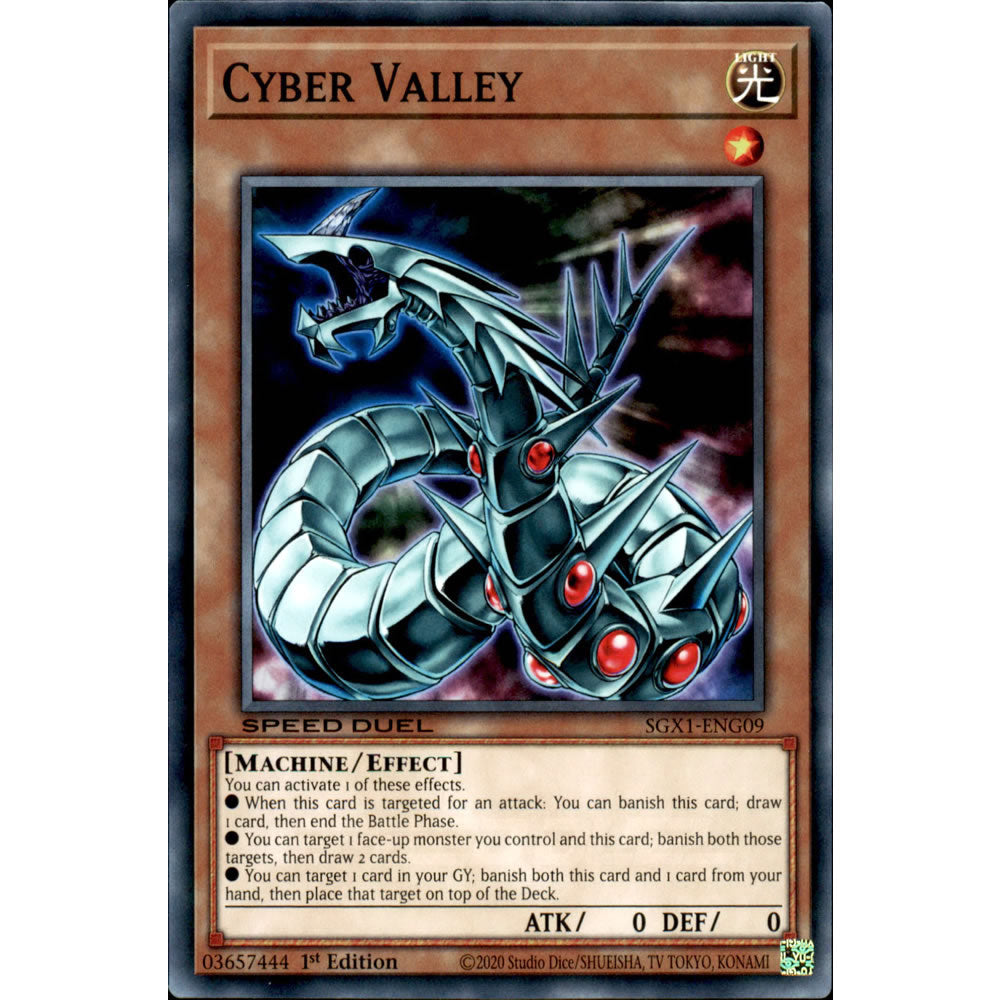 Cyber Valley SGX1-ENG09 Yu-Gi-Oh! Card from the Speed Duel GX: Duel Academy Box Set