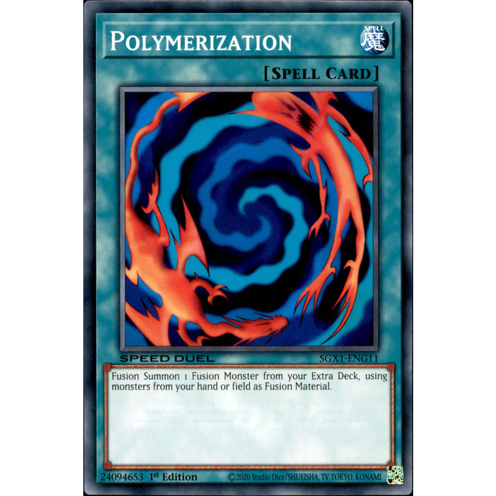 Polymerization SGX1-ENG11 Yu-Gi-Oh! Card from the Speed Duel GX: Duel Academy Box Set