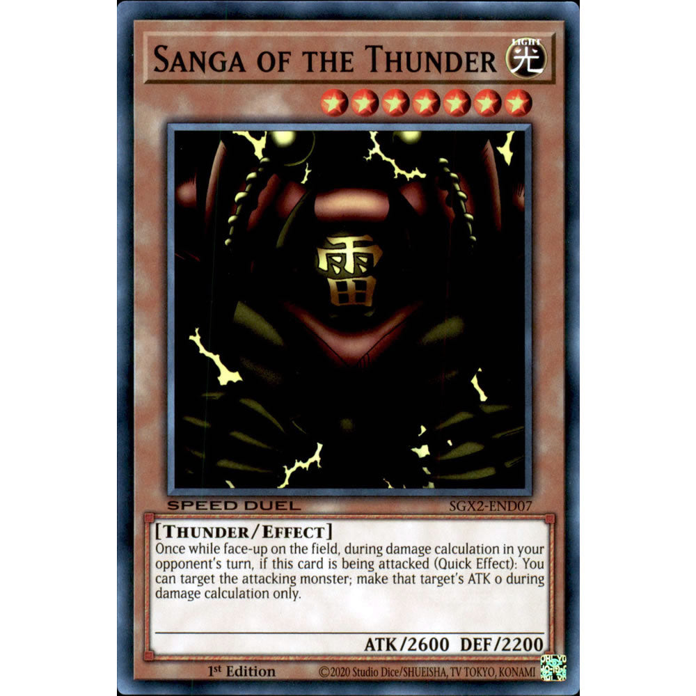 Sanga of the Thunder SGX2-END07 Yu-Gi-Oh! Card from the Speed Duel GX: Midterm Paradox Set