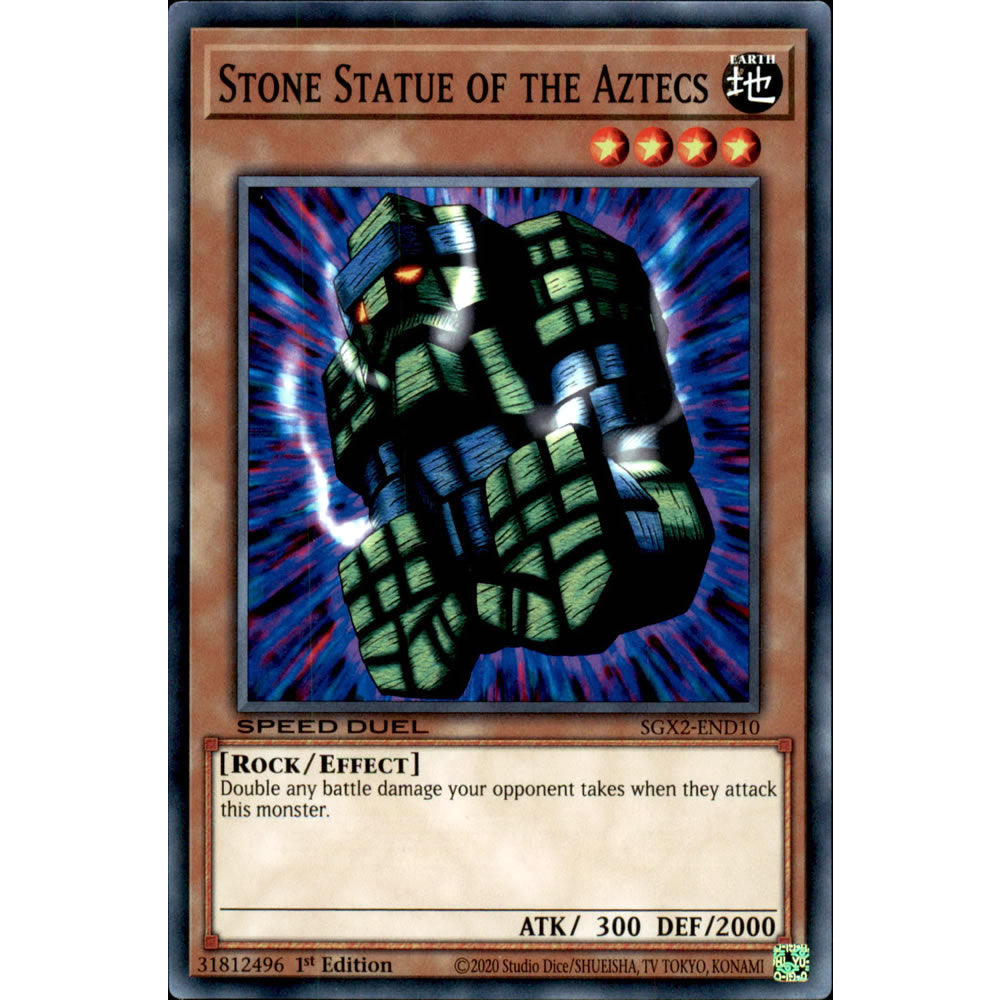 Stone Statue of the Aztecs SGX2-END10 Yu-Gi-Oh! Card from the Speed Duel GX: Midterm Paradox Set