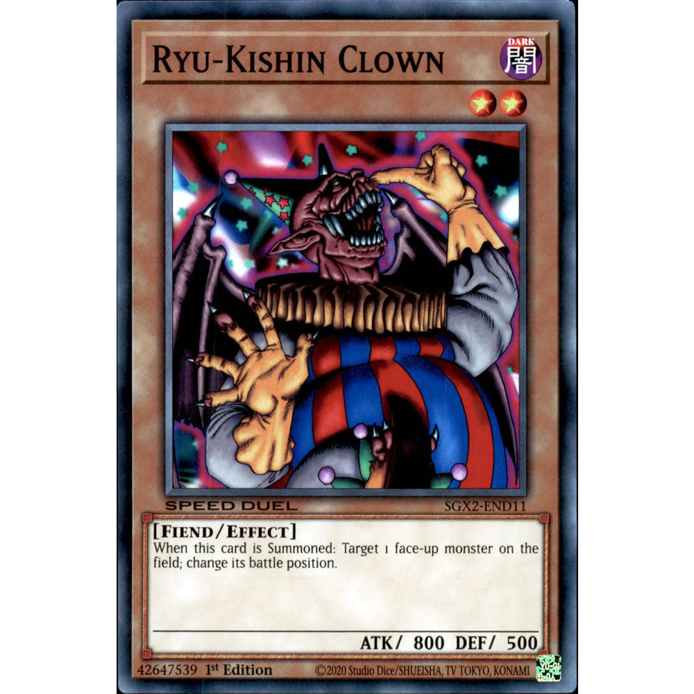 Ryu-Kishin Clown SGX2-END11 Yu-Gi-Oh! Card from the Speed Duel GX: Midterm Paradox Set