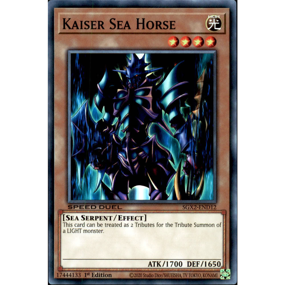 Kaiser Sea Horse SGX2-END12 Yu-Gi-Oh! Card from the Speed Duel GX: Midterm Paradox Set