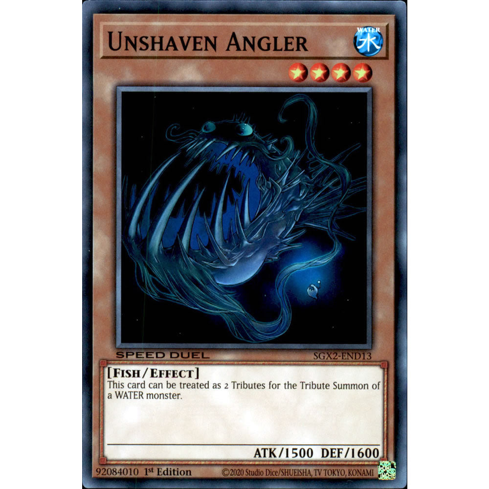 Unshaven Angler SGX2-END13 Yu-Gi-Oh! Card from the Speed Duel GX: Midterm Paradox Set