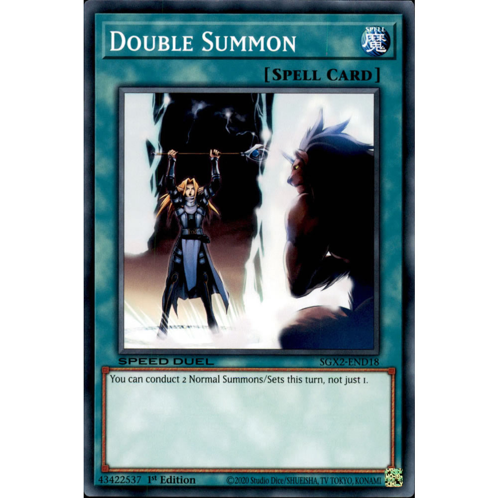 Double Summon SGX2-END18 Yu-Gi-Oh! Card from the Speed Duel GX: Midterm Paradox Set