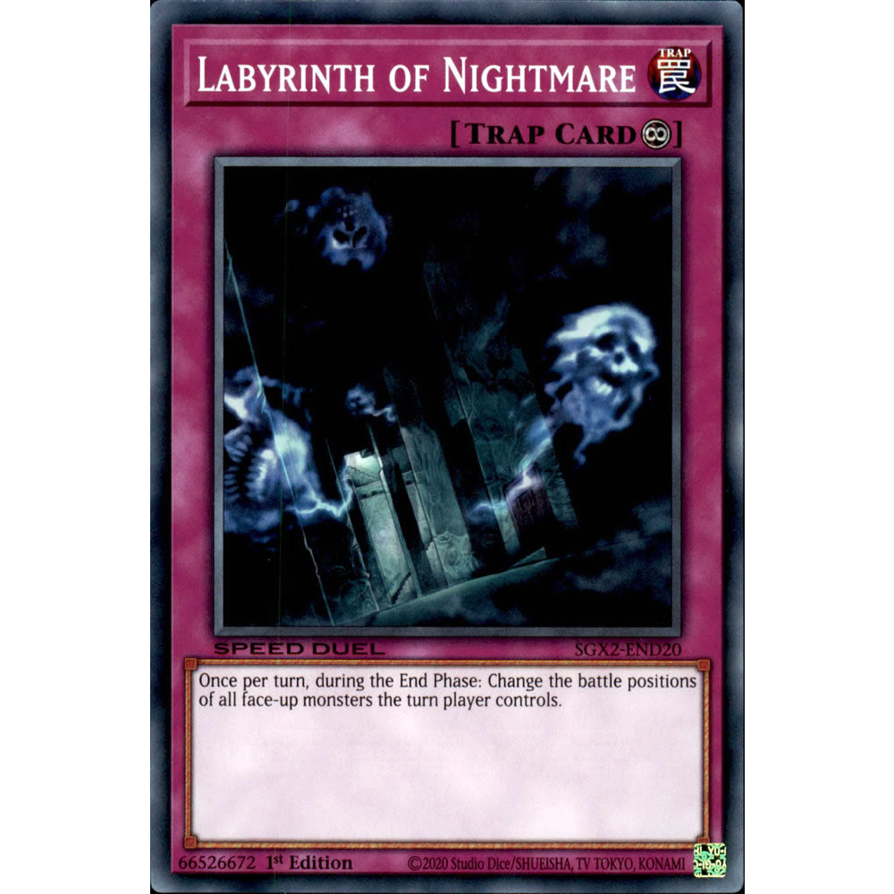 Labyrinth of Nightmare SGX2-END20 Yu-Gi-Oh! Card from the Speed Duel GX: Midterm Paradox Set