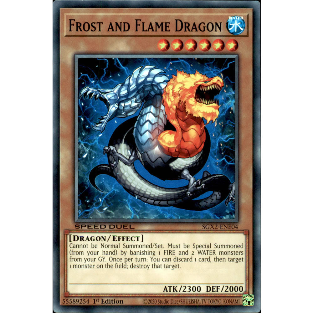 Frost and Flame Dragon SGX2-ENE04 Yu-Gi-Oh! Card from the Speed Duel GX: Midterm Paradox Set