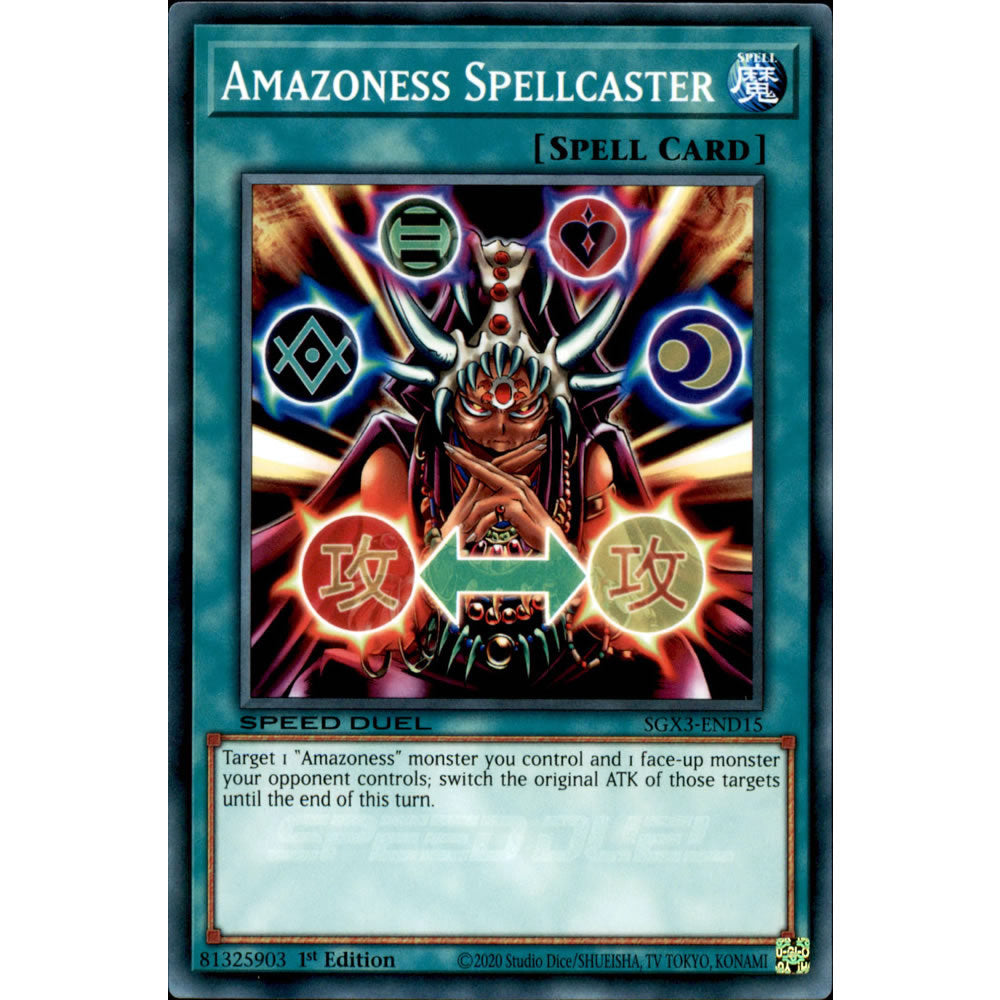 Amazoness Spellcaster SGX3-END15 Yu-Gi-Oh! Card from the Speed Duel GX: Duelists of Shadows Set