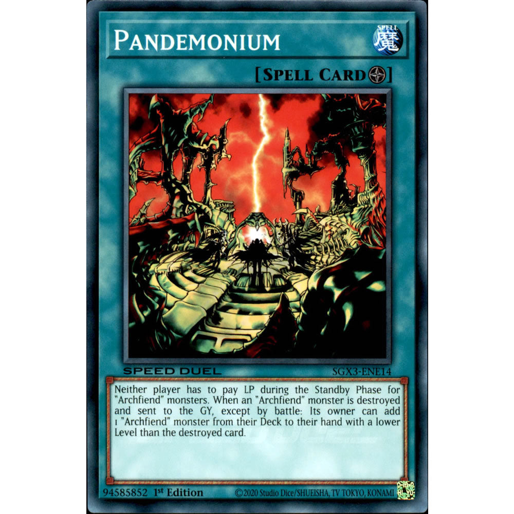 Pandemonium SGX3-ENE14 Yu-Gi-Oh! Card from the Speed Duel GX: Duelists of Shadows Set