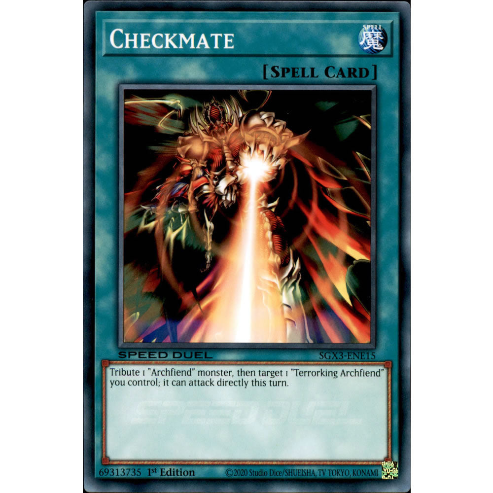 Checkmate SGX3-ENE15 Yu-Gi-Oh! Card from the Speed Duel GX: Duelists of Shadows Set