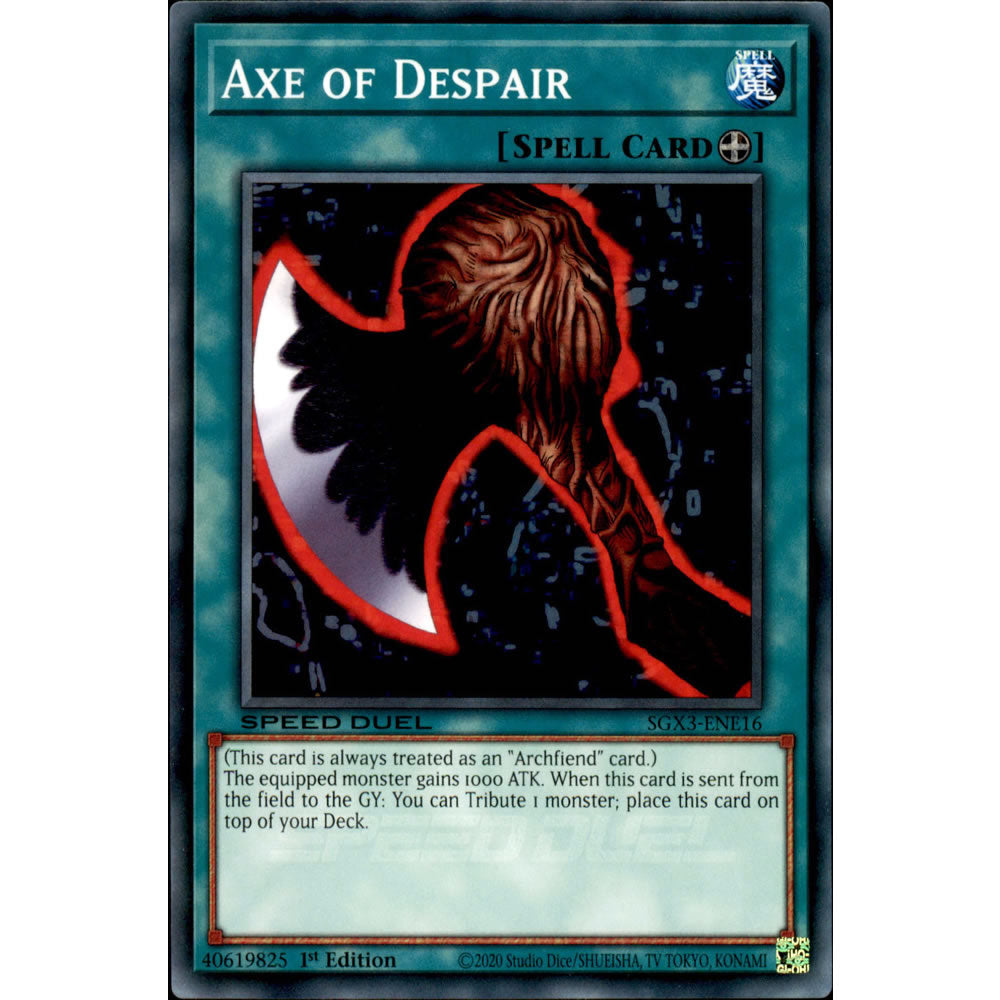 Axe of Despair SGX3-ENE16 Yu-Gi-Oh! Card from the Speed Duel GX: Duelists of Shadows Set