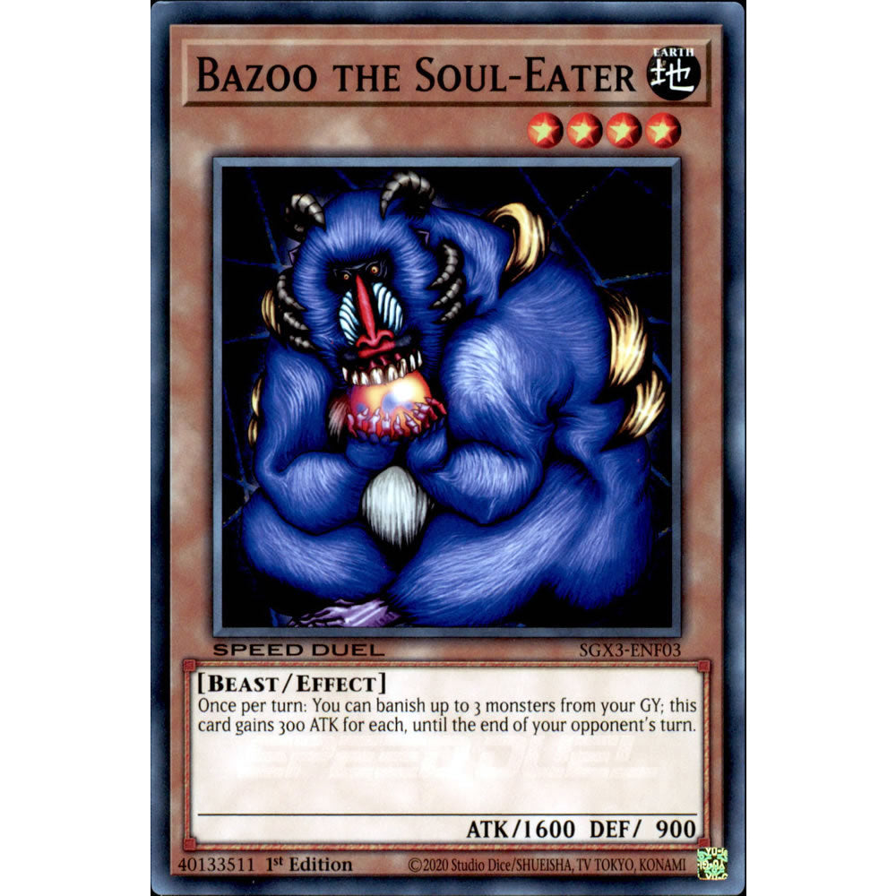 Bazoo the Soul-Eater SGX3-ENF03 Yu-Gi-Oh! Card from the Speed Duel GX: Duelists of Shadows Set