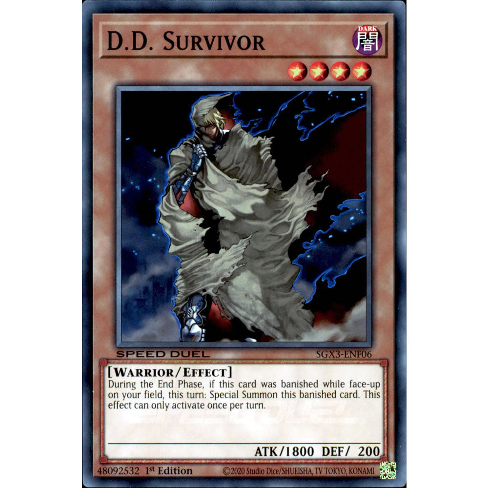 D.D. Survivor SGX3-ENF06 Yu-Gi-Oh! Card from the Speed Duel GX: Duelists of Shadows Set