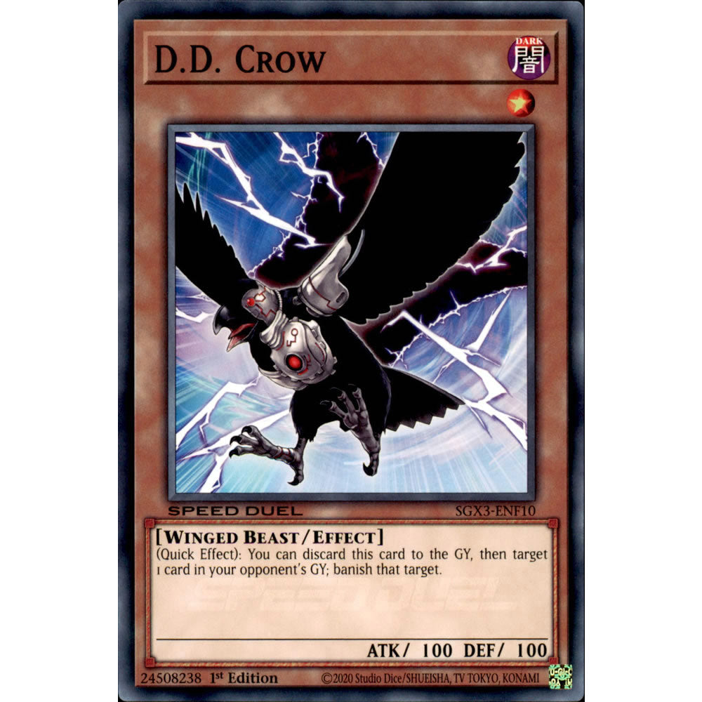 D.D. Crow SGX3-ENF10 Yu-Gi-Oh! Card from the Speed Duel GX: Duelists of Shadows Set