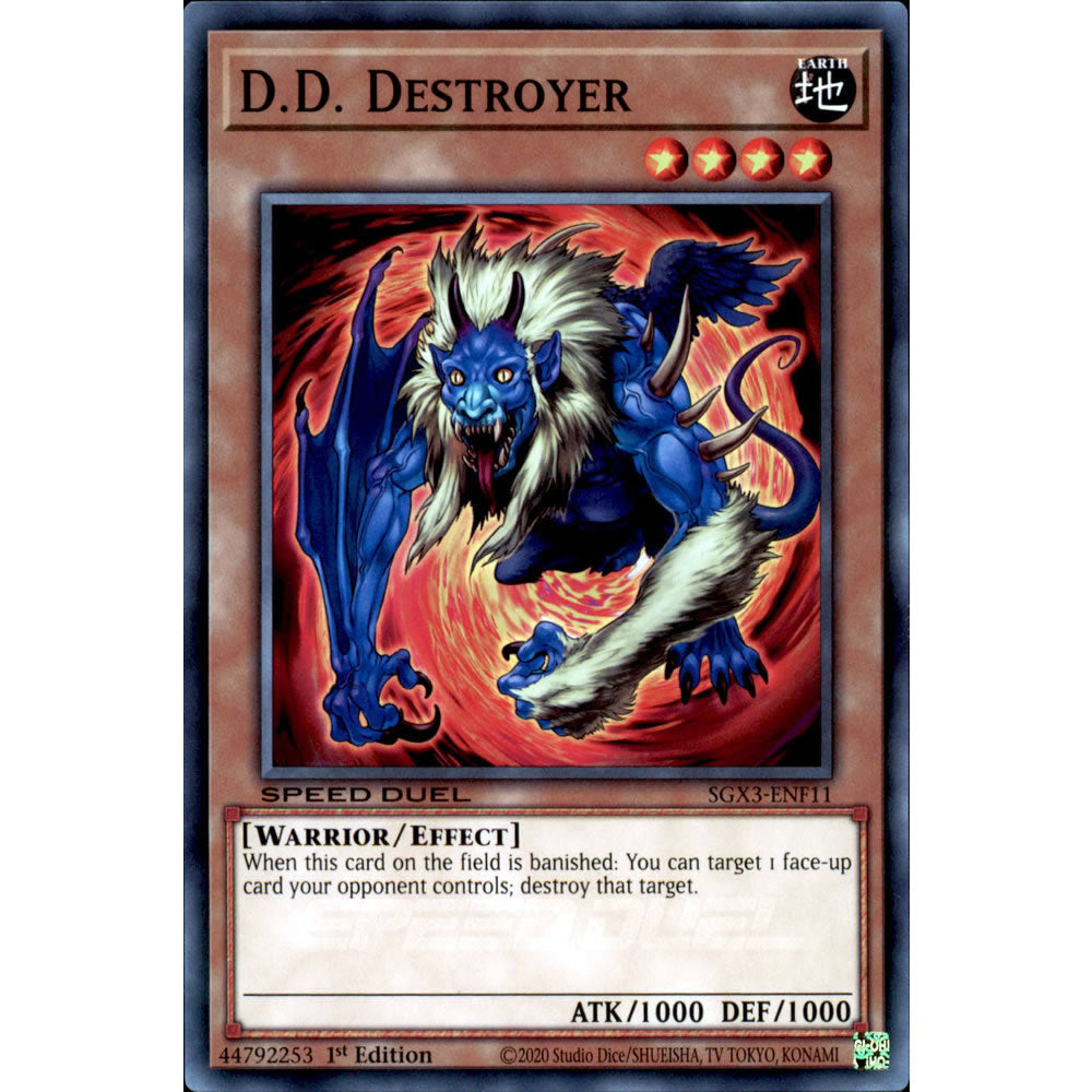 D.D. Destroyer SGX3-ENF11 Yu-Gi-Oh! Card from the Speed Duel GX: Duelists of Shadows Set