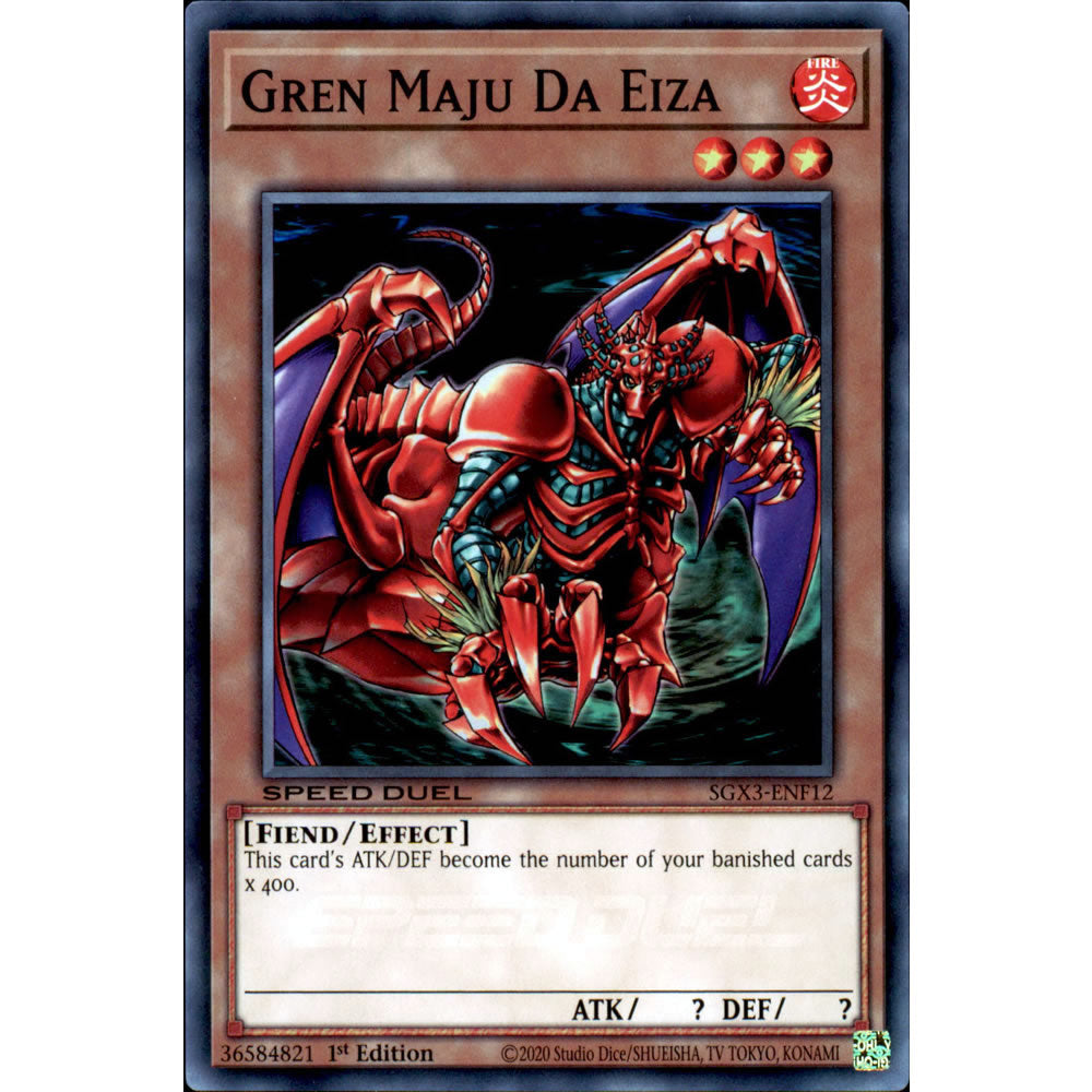 Gren Maju Da Eiza SGX3-ENF12 Yu-Gi-Oh! Card from the Speed Duel GX: Duelists of Shadows Set