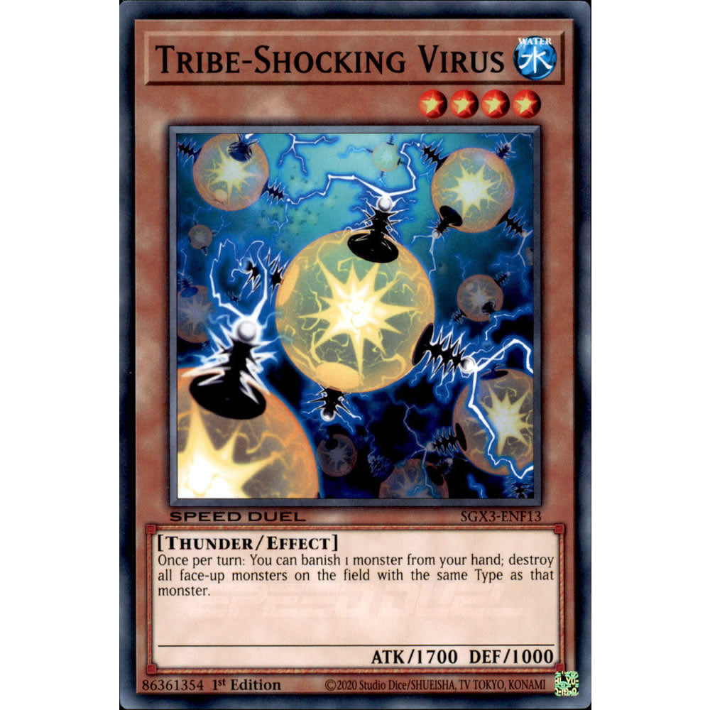 Tribe-Shocking Virus SGX3-ENF13 Yu-Gi-Oh! Card from the Speed Duel GX: Duelists of Shadows Set