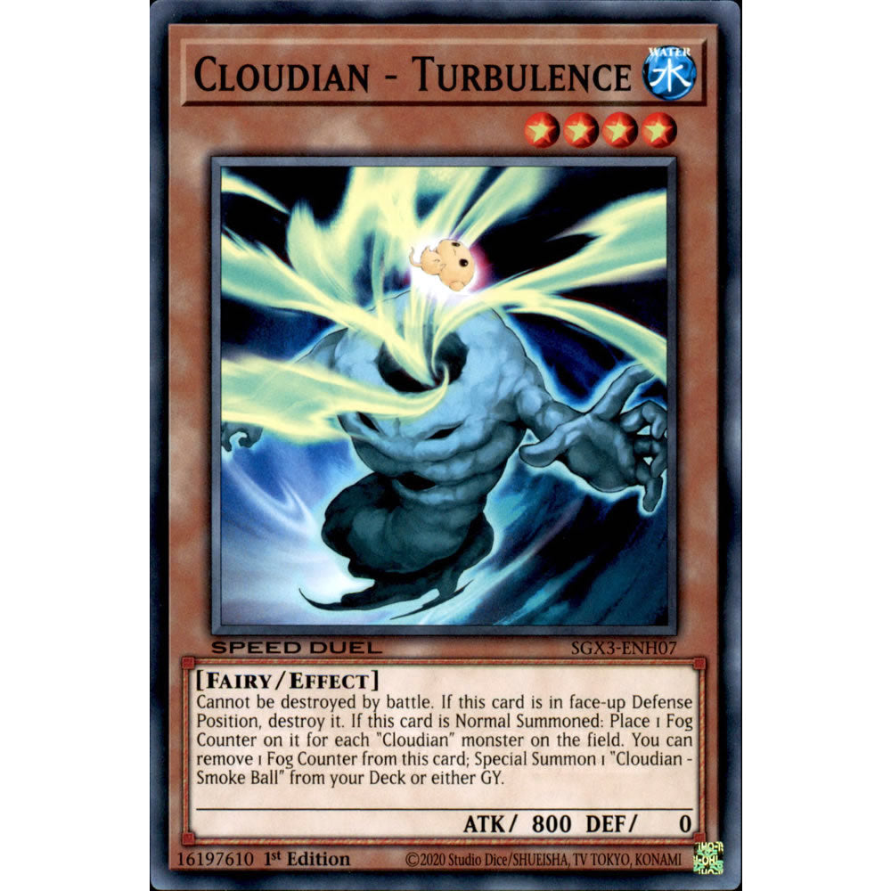 Cloudian - Turbulence SGX3-ENH07 Yu-Gi-Oh! Card from the Speed Duel GX: Duelists of Shadows Set