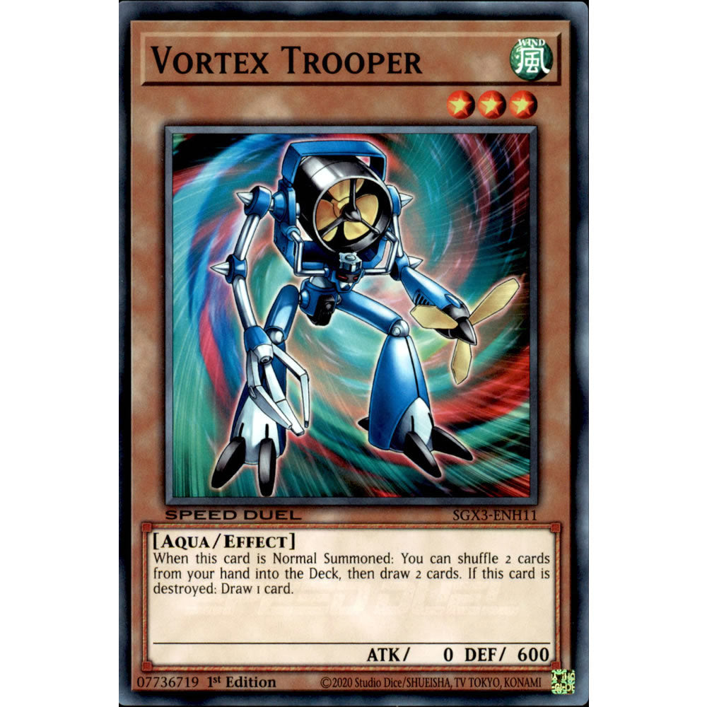 Vortex Trooper SGX3-ENH11 Yu-Gi-Oh! Card from the Speed Duel GX: Duelists of Shadows Set