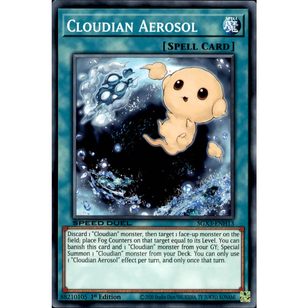 Cloudian Aerosol SGX3-ENH13 Yu-Gi-Oh! Card from the Speed Duel GX: Duelists of Shadows Set