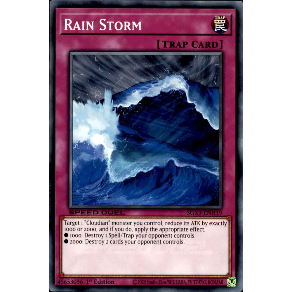 Rain Storm SGX3-ENH19 Yu-Gi-Oh! Card from the Speed Duel GX: Duelists of Shadows Set