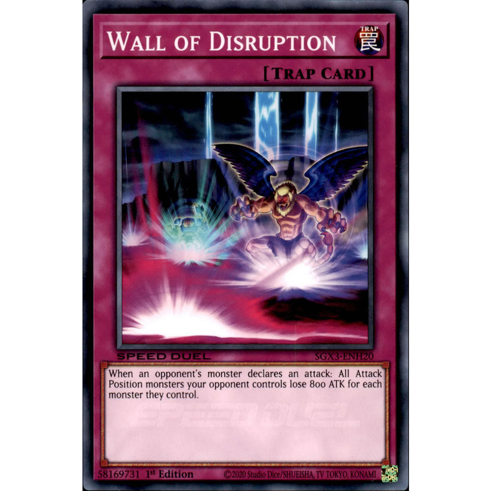 Wall of Disruption SGX3-ENH20 Yu-Gi-Oh! Card from the Speed Duel GX: Duelists of Shadows Set