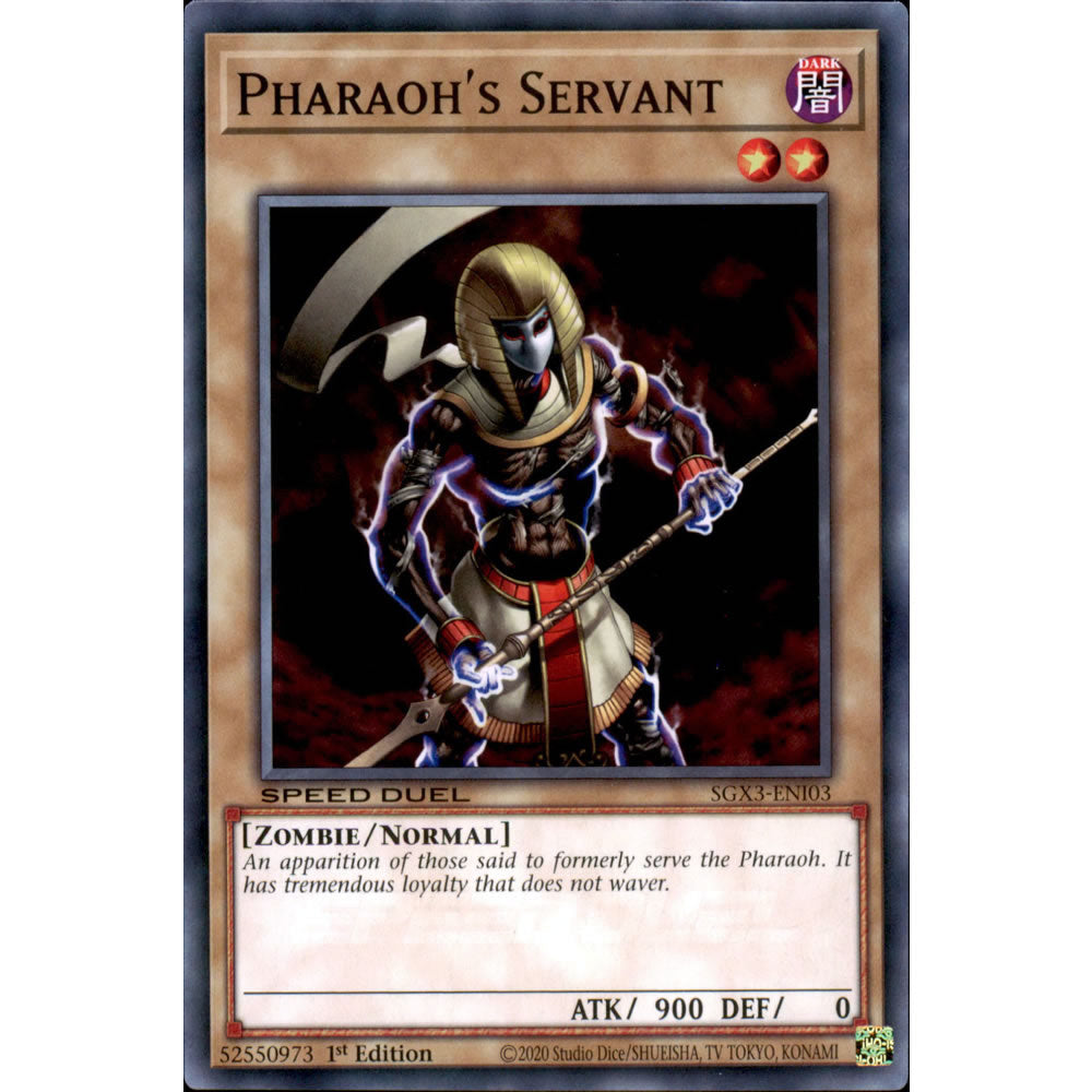 Pharaoh's Servant SGX3-ENI03 Yu-Gi-Oh! Card from the Speed Duel GX: Duelists of Shadows Set