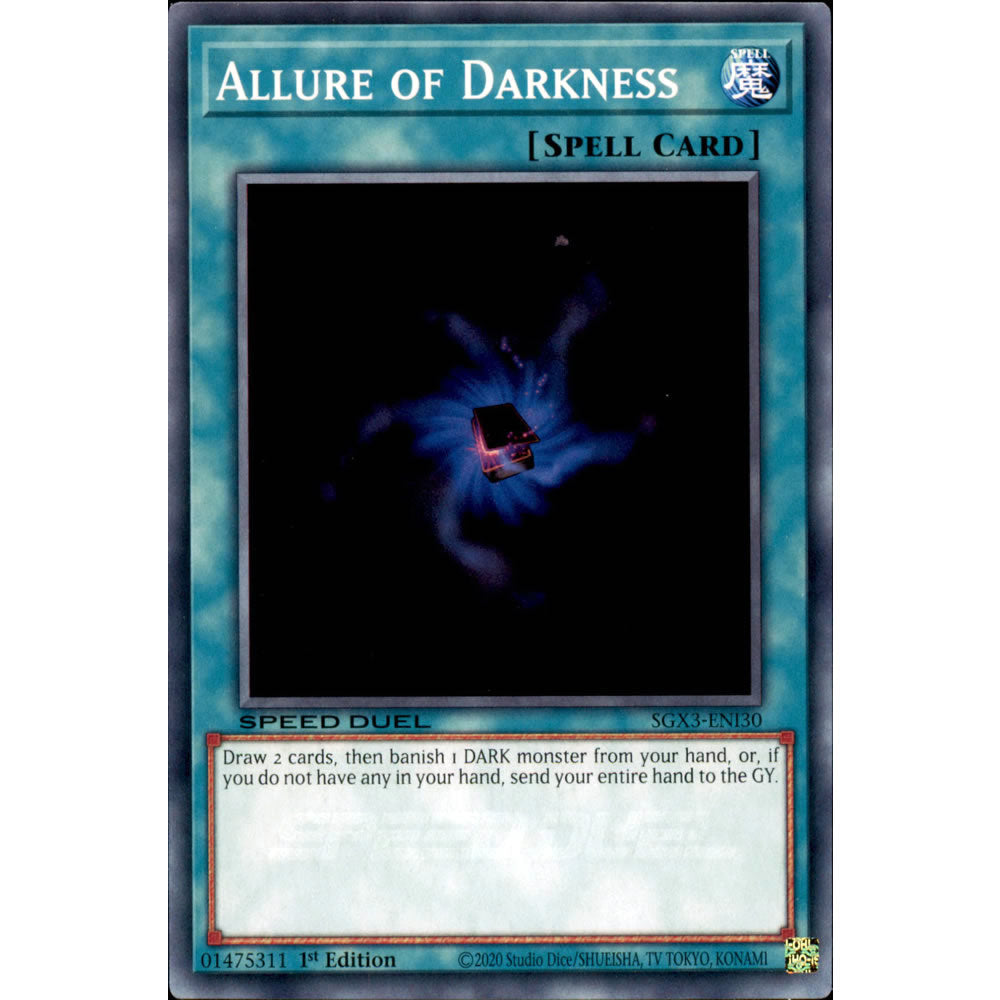 Allure of Darkness SGX3-ENI30 Yu-Gi-Oh! Card from the Speed Duel GX: Duelists of Shadows Set