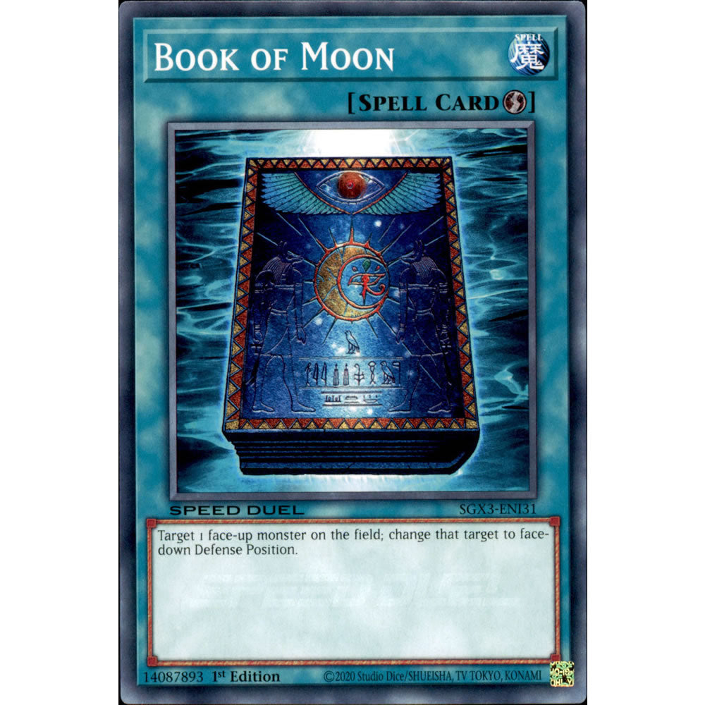 Book of Moon SGX3-ENI31 Yu-Gi-Oh! Card from the Speed Duel GX: Duelists of Shadows Set