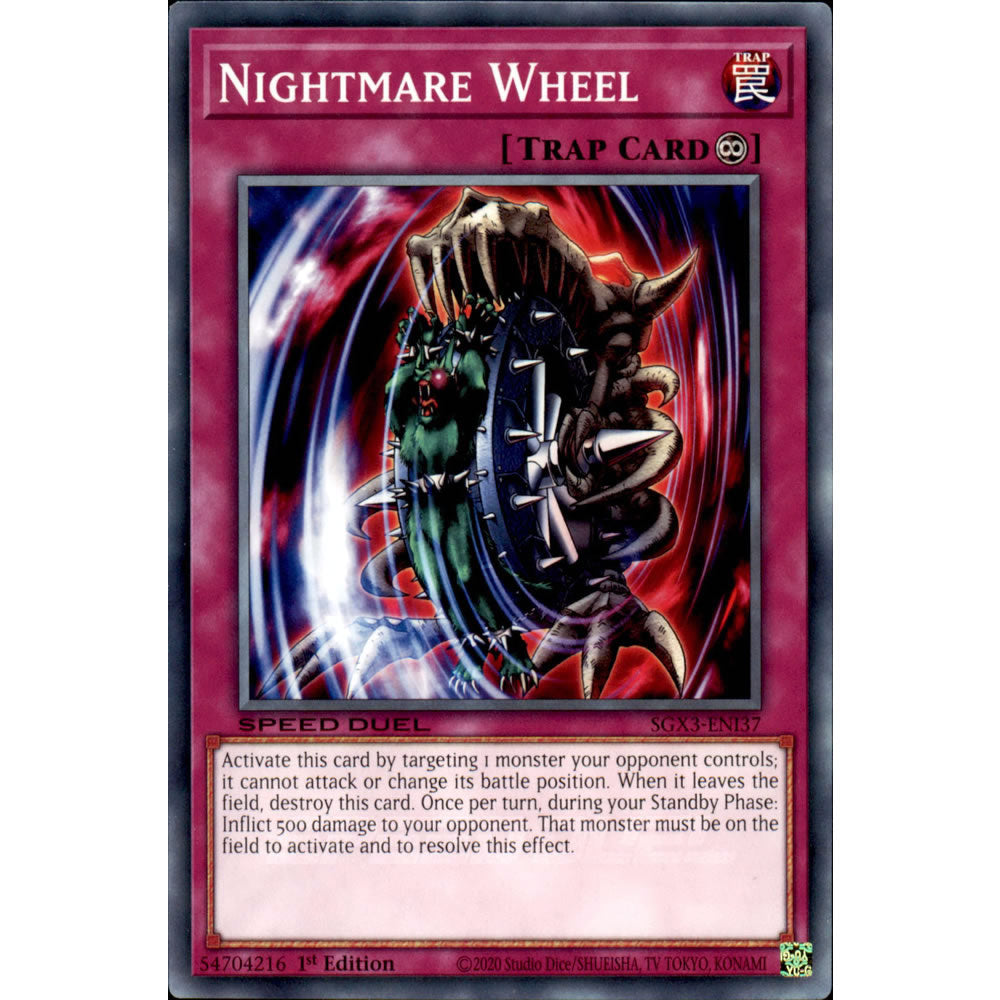 Nightmare Wheel SGX3-ENI37 Yu-Gi-Oh! Card from the Speed Duel GX: Duelists of Shadows Set