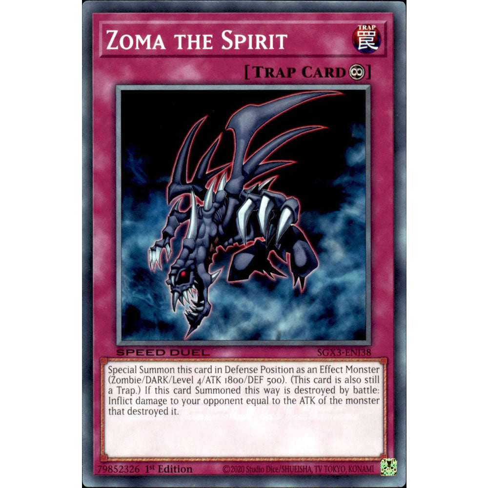 Zoma the Spirit SGX3-ENI38 Yu-Gi-Oh! Card from the Speed Duel GX: Duelists of Shadows Set