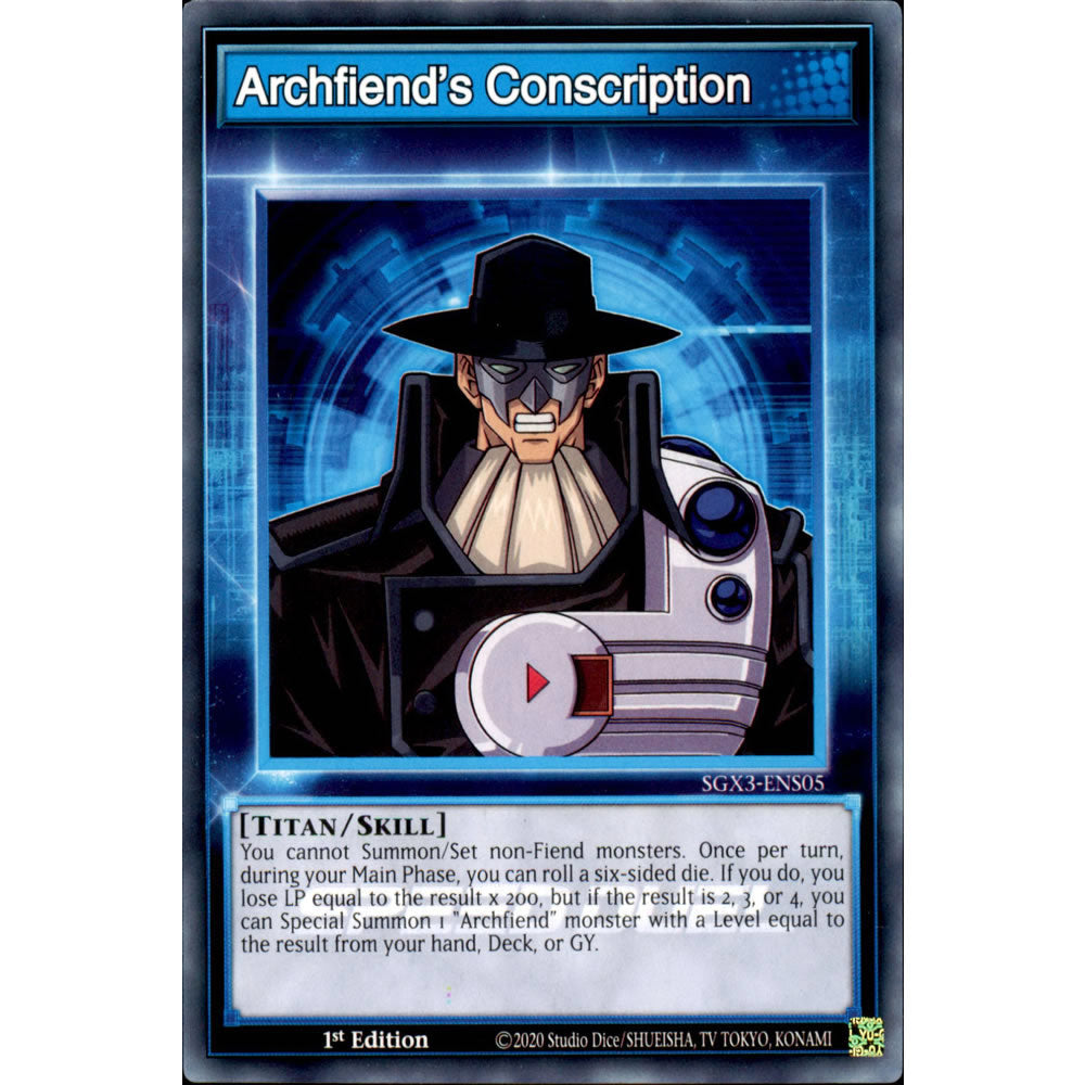 Archfiend's Conscription SGX3-ENS05 Yu-Gi-Oh! Card from the Speed Duel GX: Duelists of Shadows Set