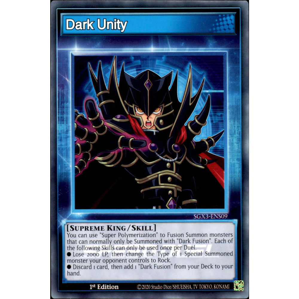 Dark Unity SGX3-ENS09 Yu-Gi-Oh! Card from the Speed Duel GX: Duelists of Shadows Set