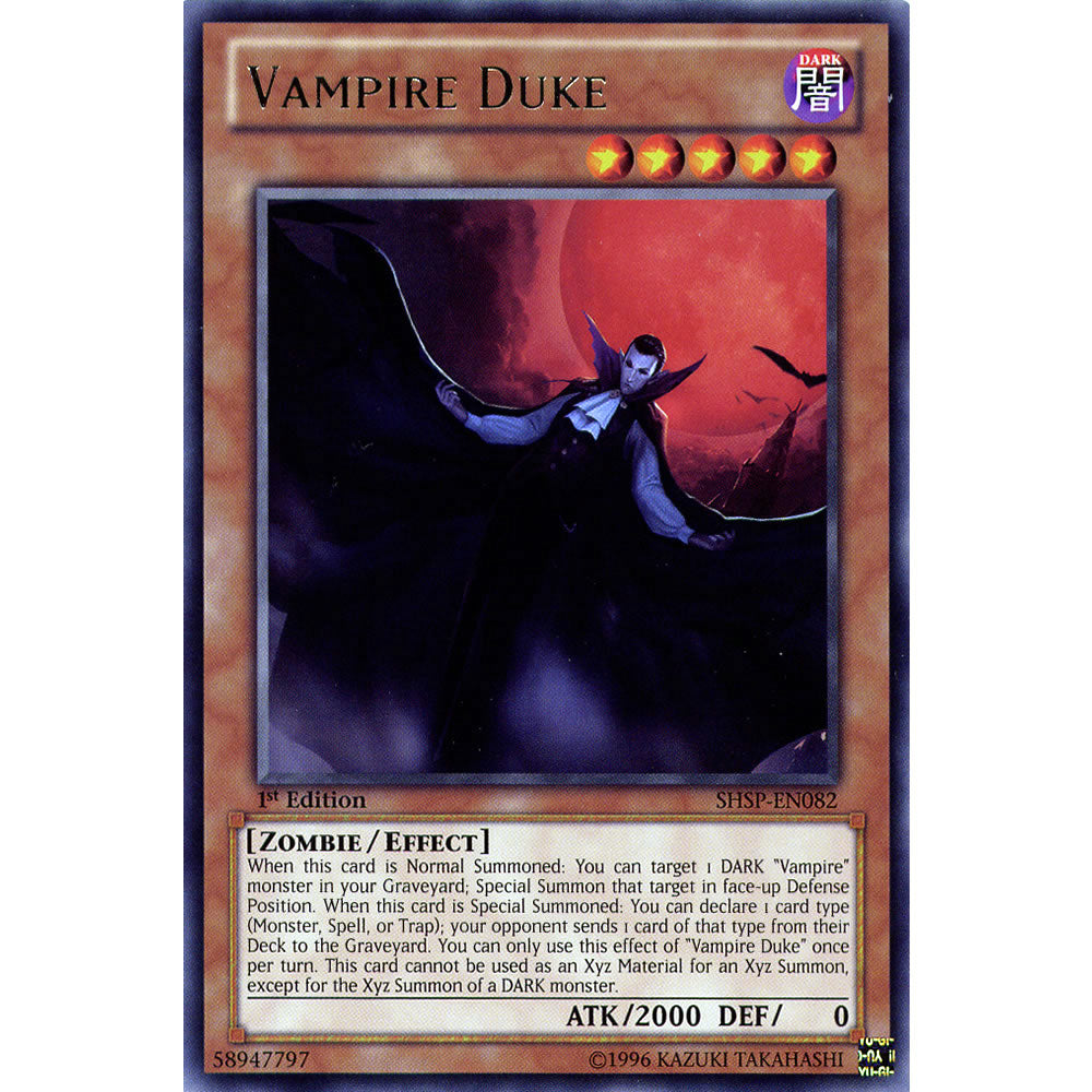 Vampire Duke SHSP-EN082 Yu-Gi-Oh! Card from the Shadow Specters Set