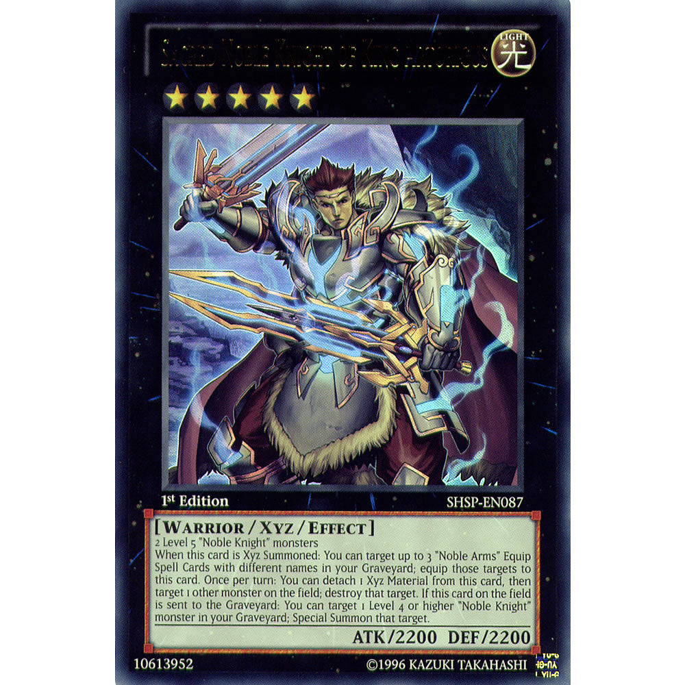 Sacred Noble Knight of King Artorigus SHSP-EN087 Yu-Gi-Oh! Card from the Shadow Specters Set