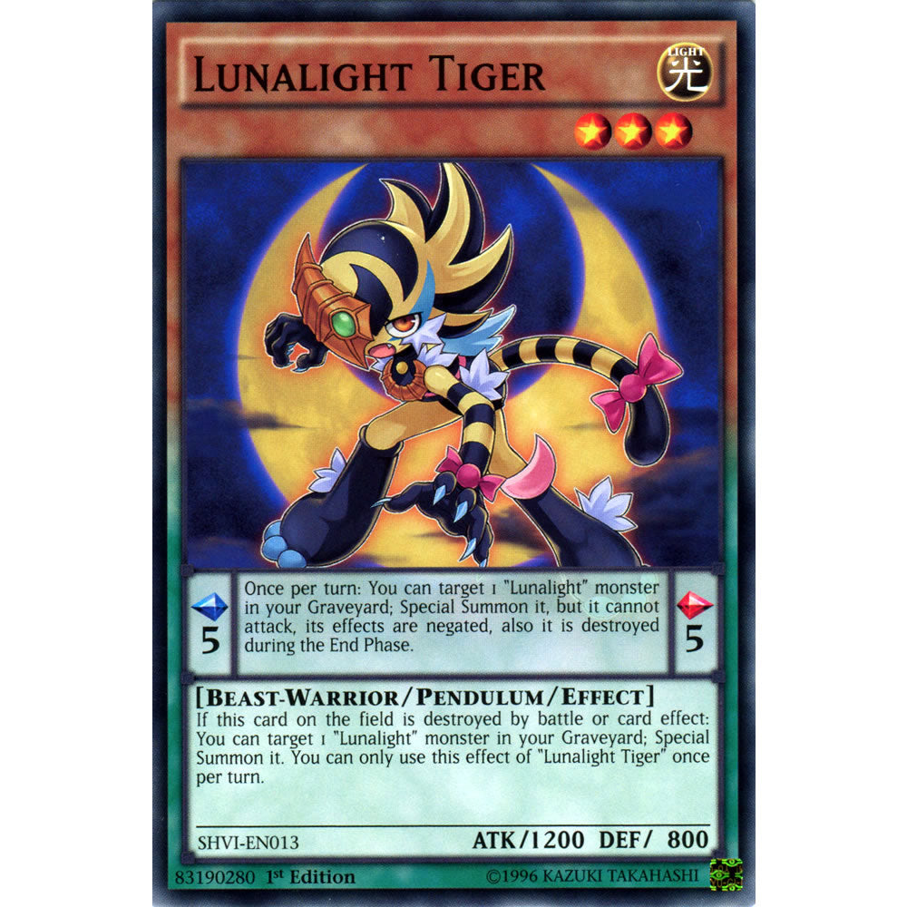 Lunalight Tiger SHVI-EN013 Yu-Gi-Oh! Card from the Shining Victories Set