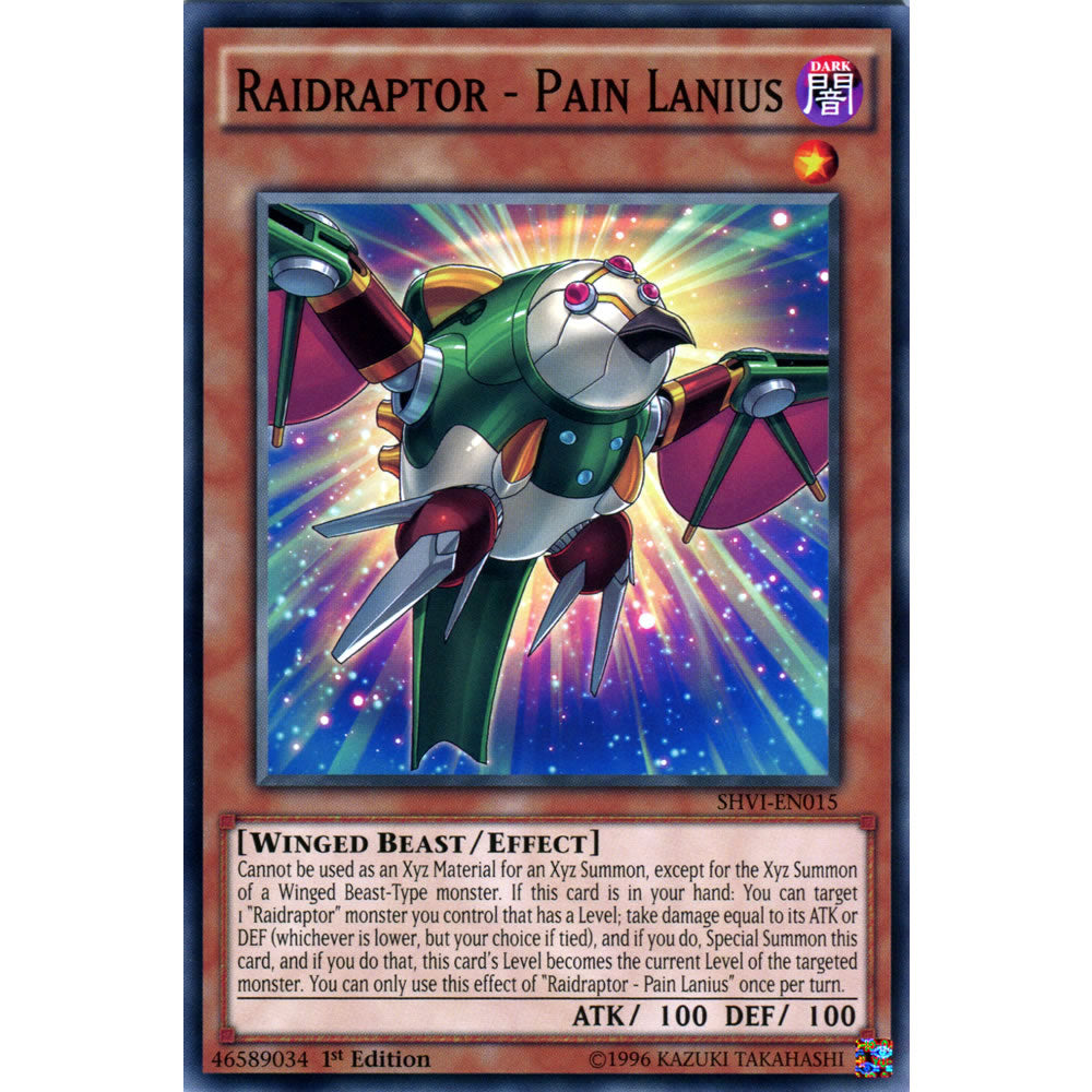 Raidraptor - Pain Lanius SHVI-EN015 Yu-Gi-Oh! Card from the Shining Victories Set