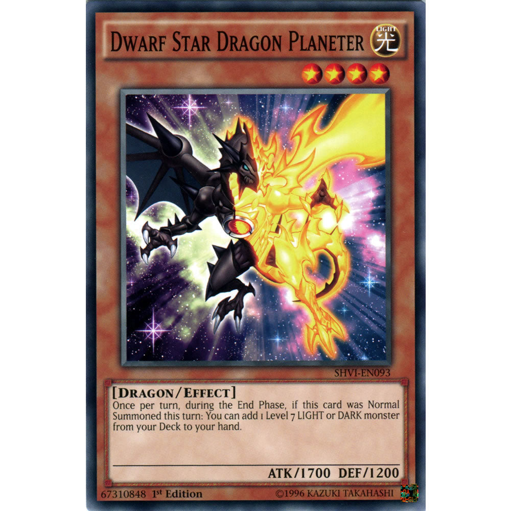 Dwarf Star Dragon Planeter SHVI-EN093 Yu-Gi-Oh! Card from the Shining Victories Set