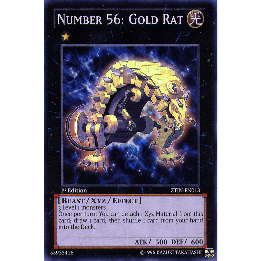 Number 56: Gold Rat ZTIN-EN013 Yu-Gi-Oh! Card from the Zexal Collection Tin Promo Set